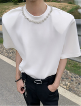 MODEFREAKのビジューネックモードTシャツ mf3360の画像