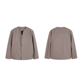 MODEFREAKのノーカラーコリアンスマートジャケット mf3503の画像