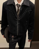 【2.23新作】ジップアップレレザーショートジャケット mf3672