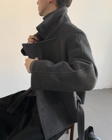 【12.22新作】ウールスタンドカラーショートジャケット mf3616