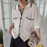 MODEFREAKのバイカラーニットカーディガン mf3393の画像