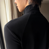 ジップアップハイネックカットソー mf3530