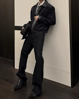 【2.23新作】ジップアップレレザーショートジャケット mf3672