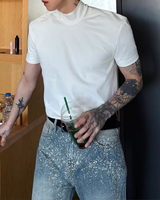 모드 하이넥 블로킹 티셔츠 mf3684