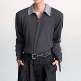 バイカラーコリアンモードカットソー mf3552