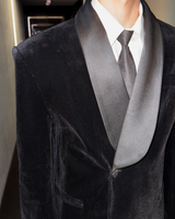 【11.12新作】スウェードサテンカラークラシカルジャケット mf3575