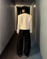 【11.5新作】ツイードレザーカラーモードジャケット mf3574