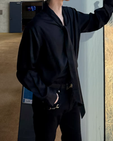 【3.6新作】モードドレープタイデザインシャツ mf3682