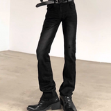 Slim Foot Flare Korean Slacks mf3097