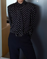 【2.6新作】ドットリボンタイシャツ mf3657