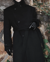 スタンドカラーウールモードコート mf3559