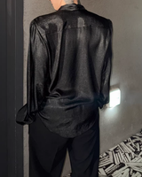 【3.11新作】モードサテンドレープトップス mf3685