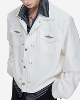 【2.13新作】ツーピースメタルボタンモードジャケット mf3665