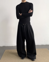 【12.5新作】ハイネックスリムフィットニットトップス mf3605