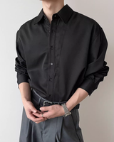 レイヤーデザインコリアンシャツ mf3591