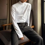 ジップアップハイネックカットソー mf3530