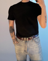 【4.6新作】ハイネックコリアンモードTシャツ mf3691