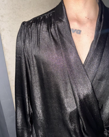 【3.11新作】モードサテンドレープトップス mf3685