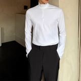 ジップアップハイネックカットソー mf3530