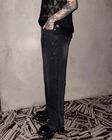 High-waisted flare mode pants mf3676