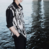 MODEFREAKのリキッドエンボスモノトーンモードシャツ mf3378の画像