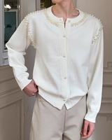 【12.31新作】クラシカルパールカーディガン mf3619