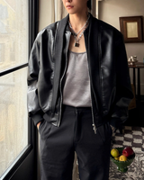 レザーモードコリアンジャケット mf3538