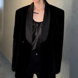 【11.12新作】スウェードサテンカラークラシカルジャケット mf3575