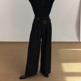 MODEFREAKのダブルベルトハイウエストスラックス mf3528の画像