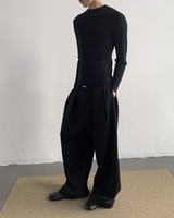 【12.5新作】ハイネックスリムフィットニットトップス mf3605