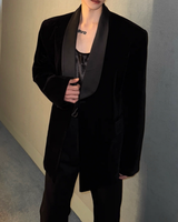 【11.12新作】スウェードサテンカラークラシカルジャケット mf3575