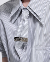 【1.9新作】ストライプタイデザインコリアンシャツ mf3627