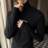 ジップアップハイネックカットソー mf3530