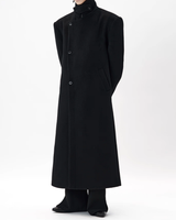 スタンドカラーウールモードコート mf3559