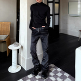 ジップアップハイネックカットソー mf3530