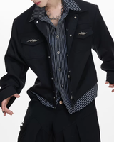 【2.13新作】ツーピースメタルボタンモードジャケット mf3665