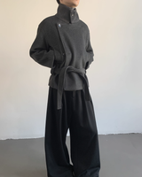 【12.22新作】ウールスタンドカラーショートジャケット mf3616