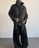 【12.22新作】ウールスタンドカラーショートジャケット mf3616