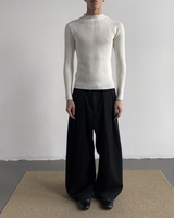 【12.5新作】ハイネックスリムフィットニットトップス mf3605