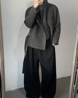 【12.22新作】ウールスタンドカラーショートジャケット mf3616