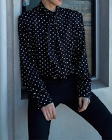 【2.6新作】ドットリボンタイシャツ mf3657