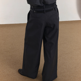 MODEFREAKのダブルベルトハイウエストスラックス mf3528の画像