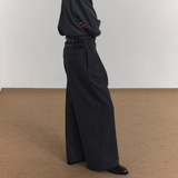 MODEFREAKのダブルベルトハイウエストスラックス mf3528の画像