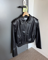 【2.9新作】ショートラペルモードレザージャケット mf3659