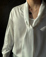 【3.6新作】モードドレープタイデザインシャツ mf3682