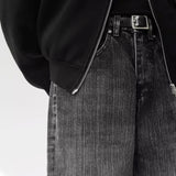 MODEFREAKのウォッシュドストレートデニムパンツ mf2266の画像