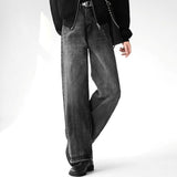 MODEFREAKのウォッシュドストレートデニムパンツ mf2266の画像