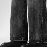 MODEFREAKのウォッシュドストレートデニムパンツ mf2266の画像