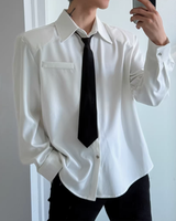 【2.2新作】コリアンシルエットネクタイシャツ mf3656