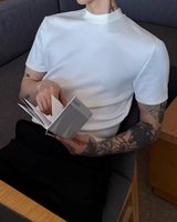 【4.6新作】ハイネックコリアンモードTシャツ mf3691